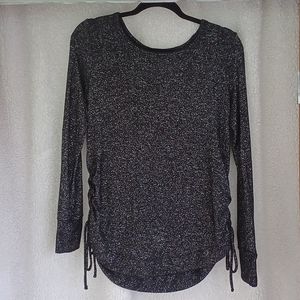 Black speckled thin sweater